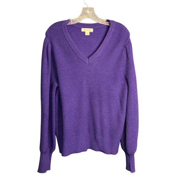 Liz Claiborne Womens V-Neck Purple Sweater L - Picture 7 of 7